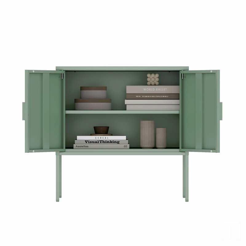 24" Metal Accent Cabinet, Green