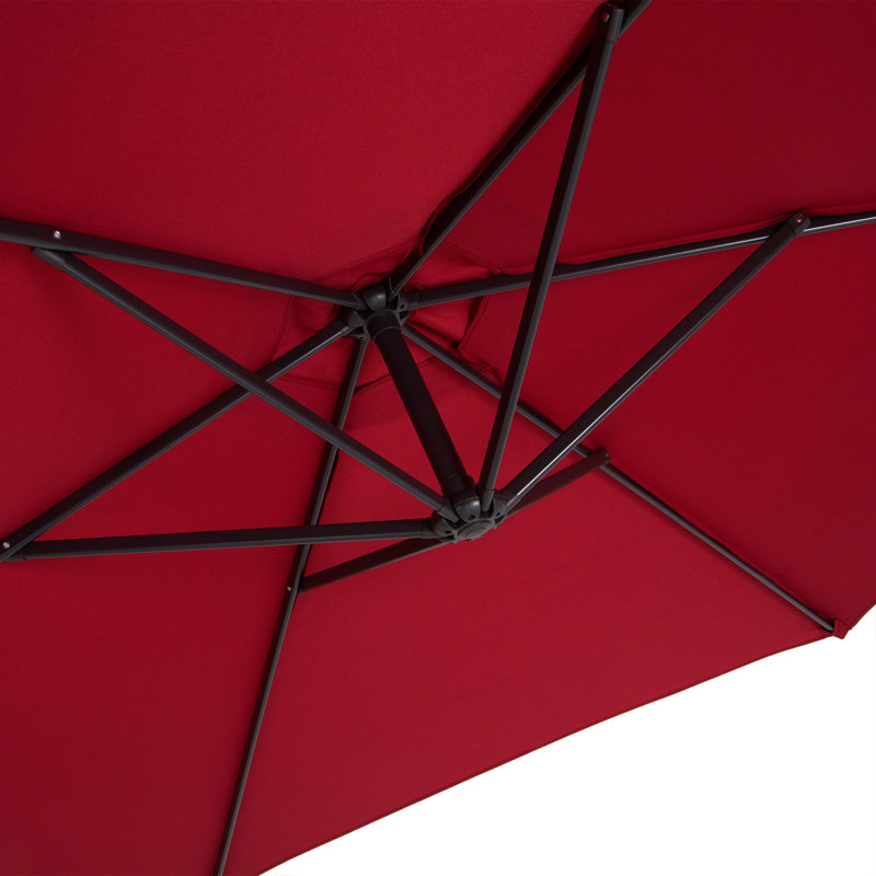 Dulcie Cantilever Parasol, Red, 208cm H x 300cm W x 300cm D