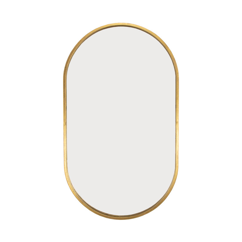 Tuma Oval Metal Mirror, Gold