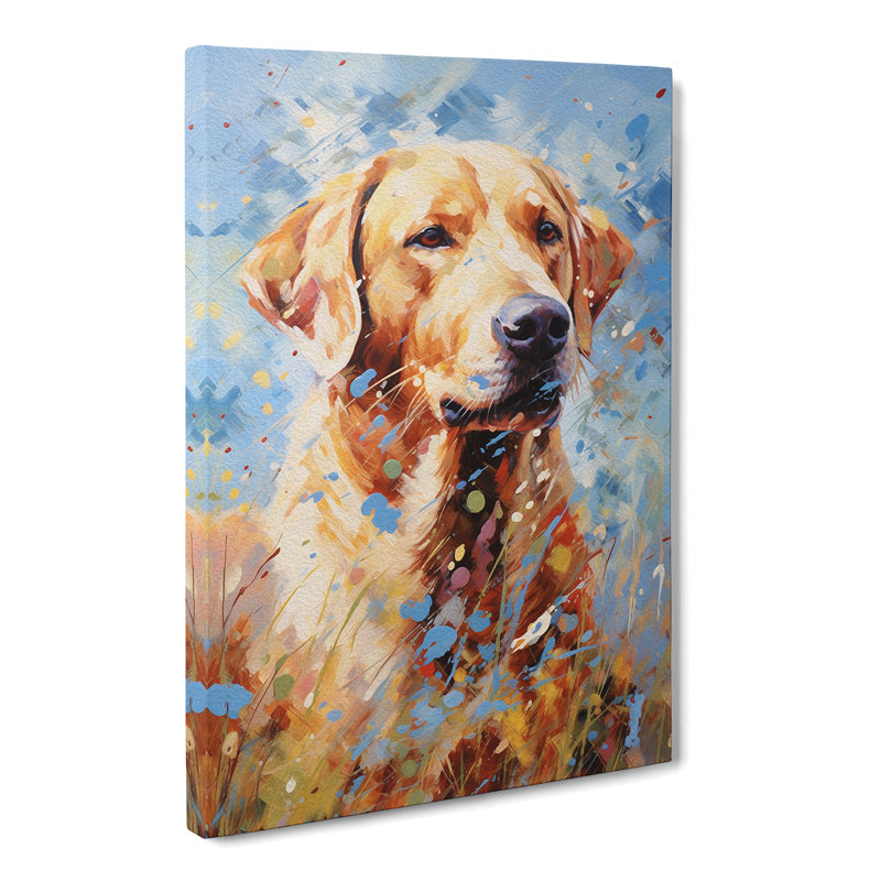 Labrador Retriever Impressionism No.2 - Art Prints - Wrapped Canvas, 60cm H x 40cm W x 3cm D