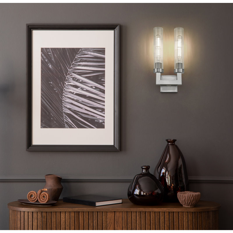 Mortola 2 Light Wall Sconce, Brushed Nickel