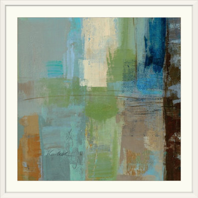 «Blue Skylights Square II» par Silvia Vassileva, reproduction d'art bleu