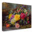 Reproduction d’art sur toile tendue, "roses par un étang sur une banque herbey bank"-29226707