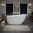 63" x 30.7" Acrylic Freestanding Bathtub, Deep Soaking Bathtub with Brushed Nickel Pop-up Drain & Integrated Overflow for Bathroom Spa, Glossy White-131364216