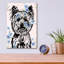 «Straight On Yorkie» par Dean Russo, art mural en verre acrylique-1244725516