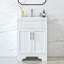 Ensemble de meuble-lavabo autoportant blanc mat avec comptoir en quartz de Carrare 24 po Aurilla-1377592117-1377592123