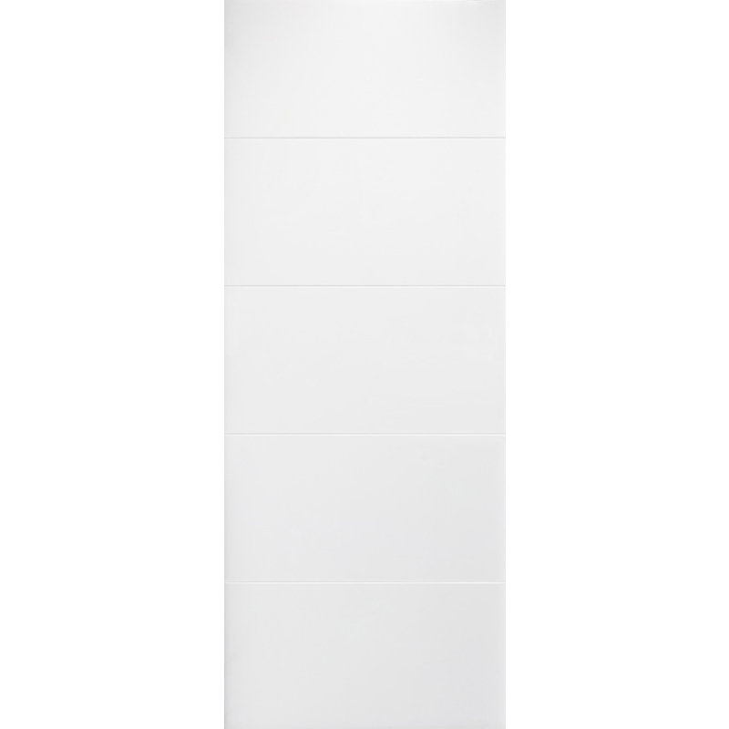 Graffiti White Laminated Traditional Interior Slab Door 32in x 80in, 36" x 80"