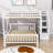 Denesa Twin Over Full L-Shaped Wood Bunk Bed-1238618170