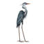 Statue de jardin en métal Heron Blue