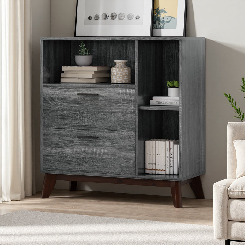 Armoire moderne Mid-Century, Gris