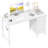 Computer Desk With Fabric Drawers, 47" Reversible Study And Work Desk, White