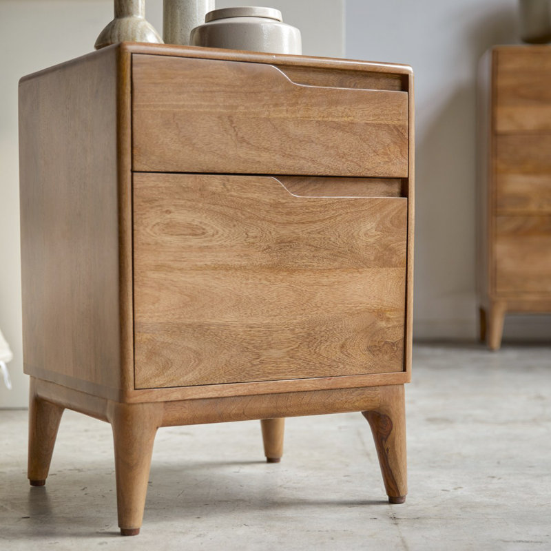 Gabrielle 1 - Drawer Solid Wood Nightstand