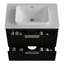 Meuble-lavabo 30 po - Chêne noir, lavabo en céramique, console de lavabo moderne de qualité fiable, intérieur spacieux-1109000682
