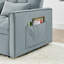 Canapé-lit polyvalent pliable de 54,33 pouces en 3 longueurs, canapé-lit moderne en velours, dossier réglable (gris clair)