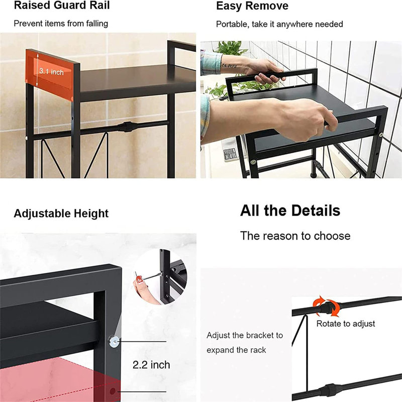 Addisson Steel Baker's Rack with Microwave Compatibility