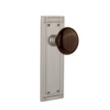 Mission Plate with Brown Porcelain Door Knob