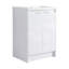 Meuble-lavabo autoportant de 48 po avec lavabo en résine et 2 armoires de rangement à fermeture en douceur (KD-Packing)