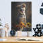 Art mural en métal Winston Porter «Cute Puppy With Orange Flowers German Shepherd» par Momart-670084563