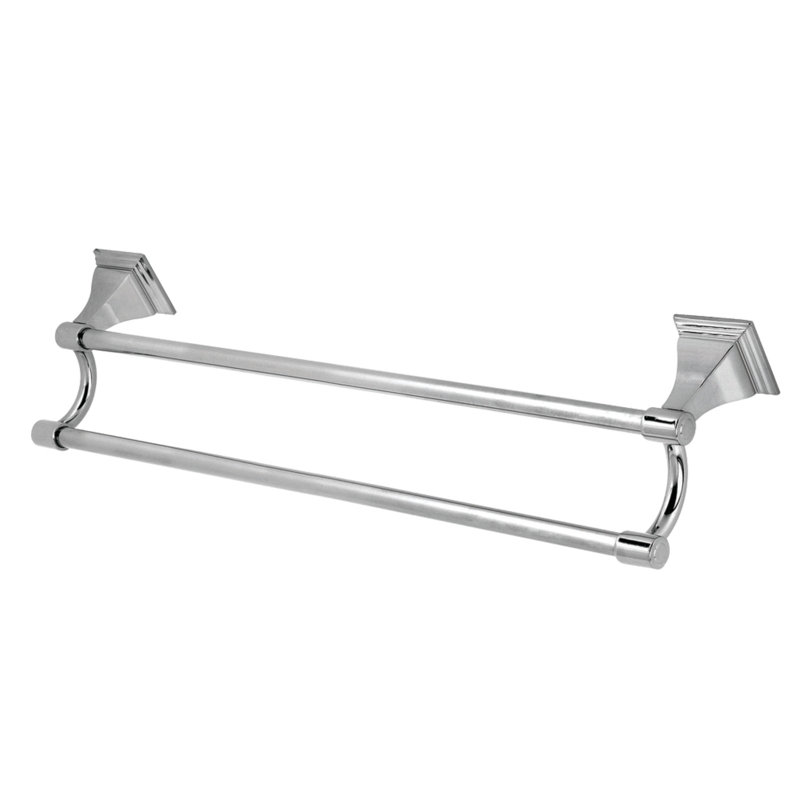 Kingston Brass Monarch Dual Towel Bar, Polished Chrome