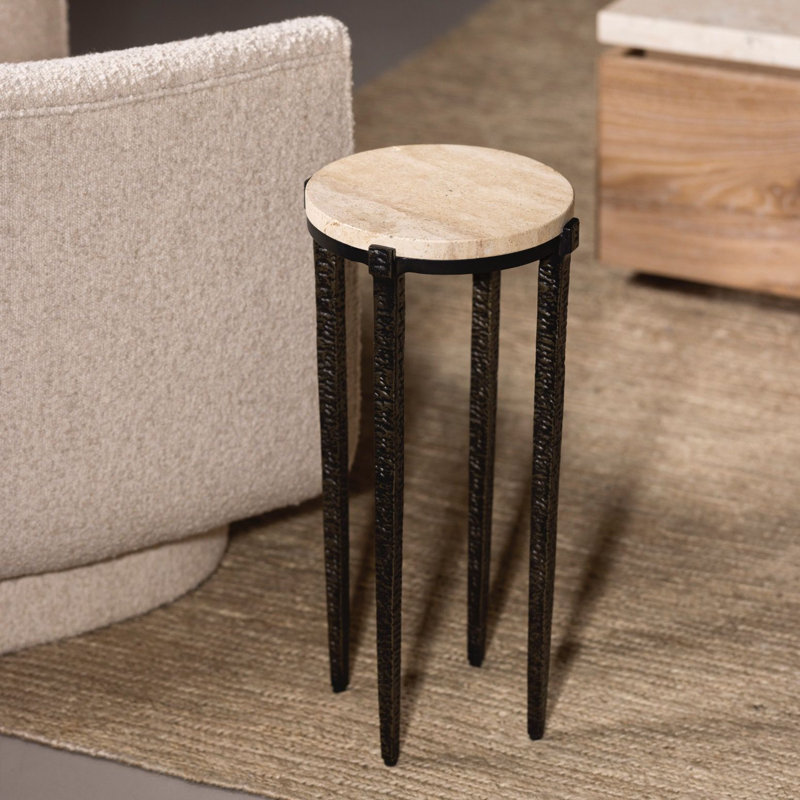 Como Marble End Table, Dusk, 22" H x 10" W x 10" D