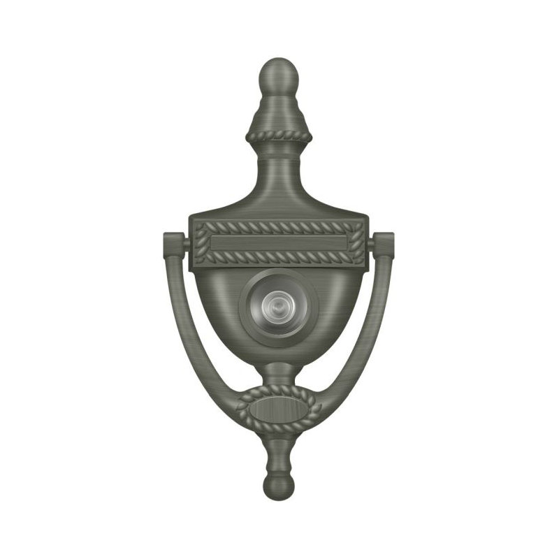 Heurtoir de porte, corde victorienne en chrome poli, Chrome poli