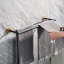 Double barre à serviettes en acier inoxydable brossé, porte-serviettes mural pour salle de bain-106917104-106917096