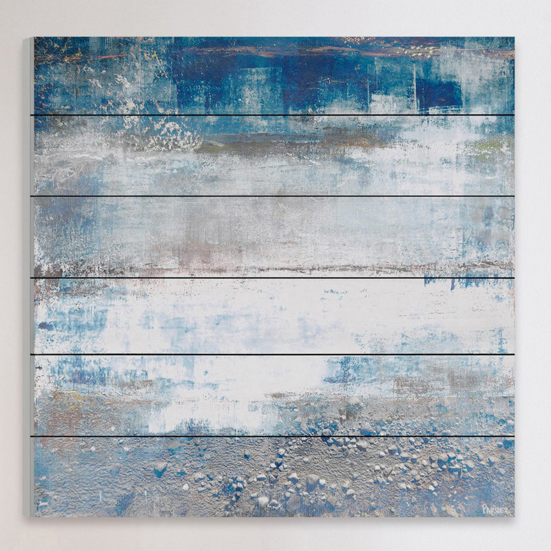 « white splash », reproduction d’art sur bois blanc, H 32 po x l 32 po x P 1,5 po