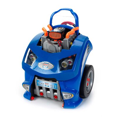 Theo Klein Kids Interactive Bosch Toy Car Engine Repair Service Station Playset -  2864/2851