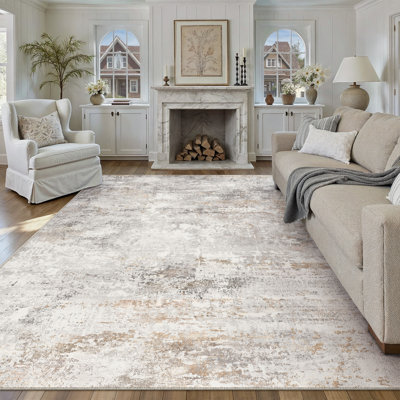 Vitas Abstract Beige/Grey Area Rug