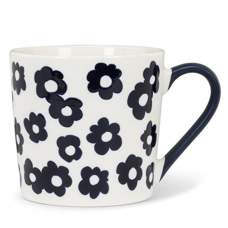 Tasse graphique à fleurs