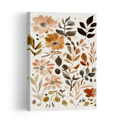Harmonie florale rustique, style organique, abstrait, automne, nature