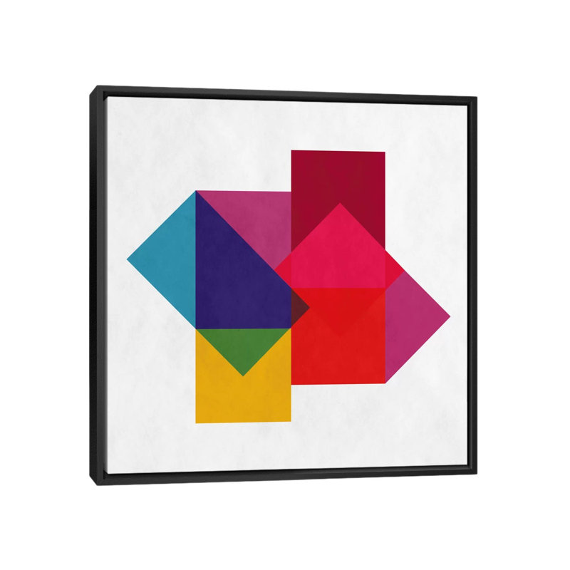Art sur toile Albree, H 18 po x l 18 po x P 1,5 po, Toile avec cadre noir, Non mat