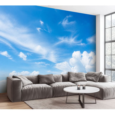 Wall Mural Peel and Stick Wallpaper sky clouds Self-Adhesive Removable Contact Paper Wall Decor for Living Room Bedroom 100"H x 144"W