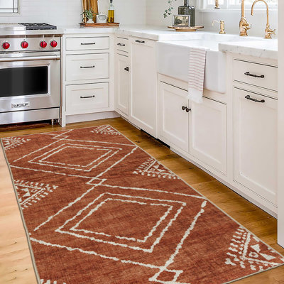 Kentre Machine Washable Area Rug Living Room Bedroom Bathroom Kitchen Non Slip Stain Resistant