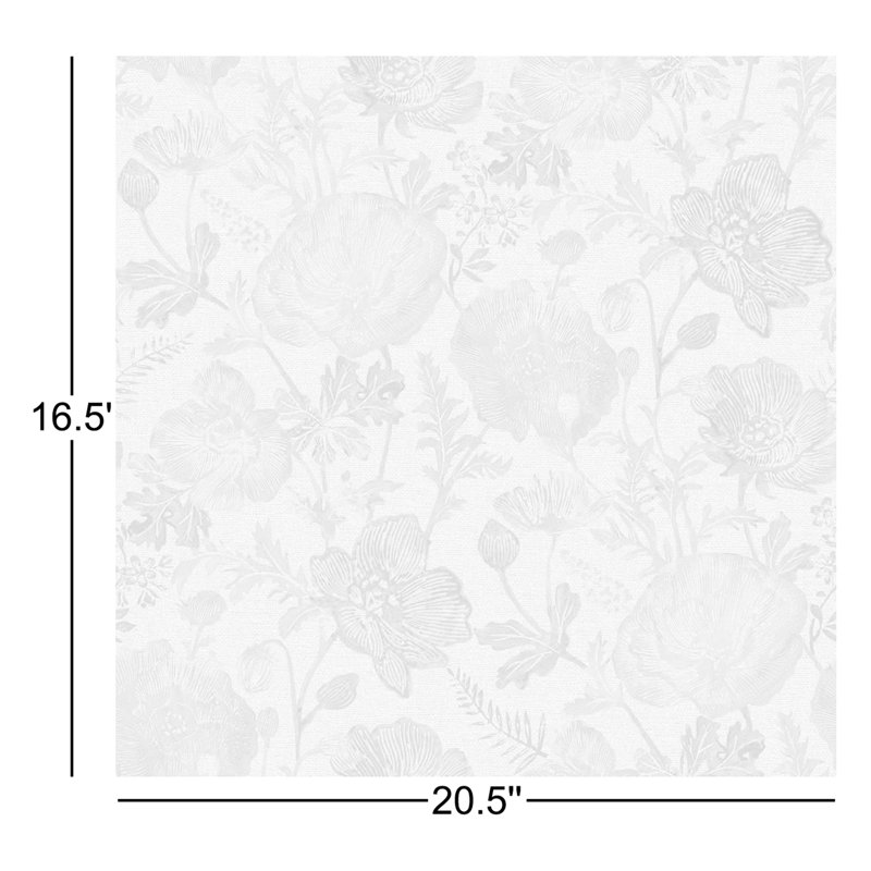 Poppies Textured Peel and Stick Wallpaper by Pure Salt, Beige