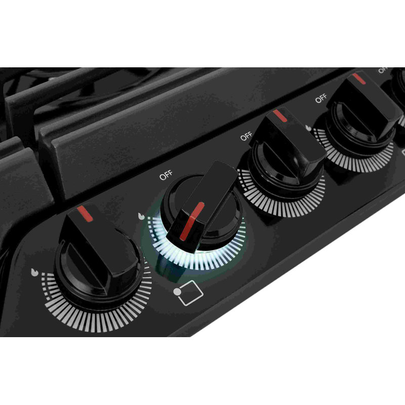 Frigidaire Black 30" 5-Burner Propane Gas Cooktop with LED Knobs