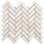 11.9 x 12.8 Crema Marfil Herringbone Polished Marble Mosaic Tile