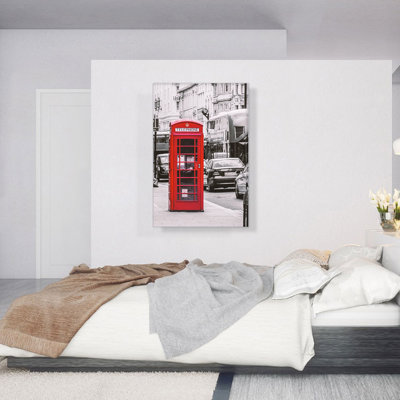 " London England Red Telephone Kiosk Rectangle "