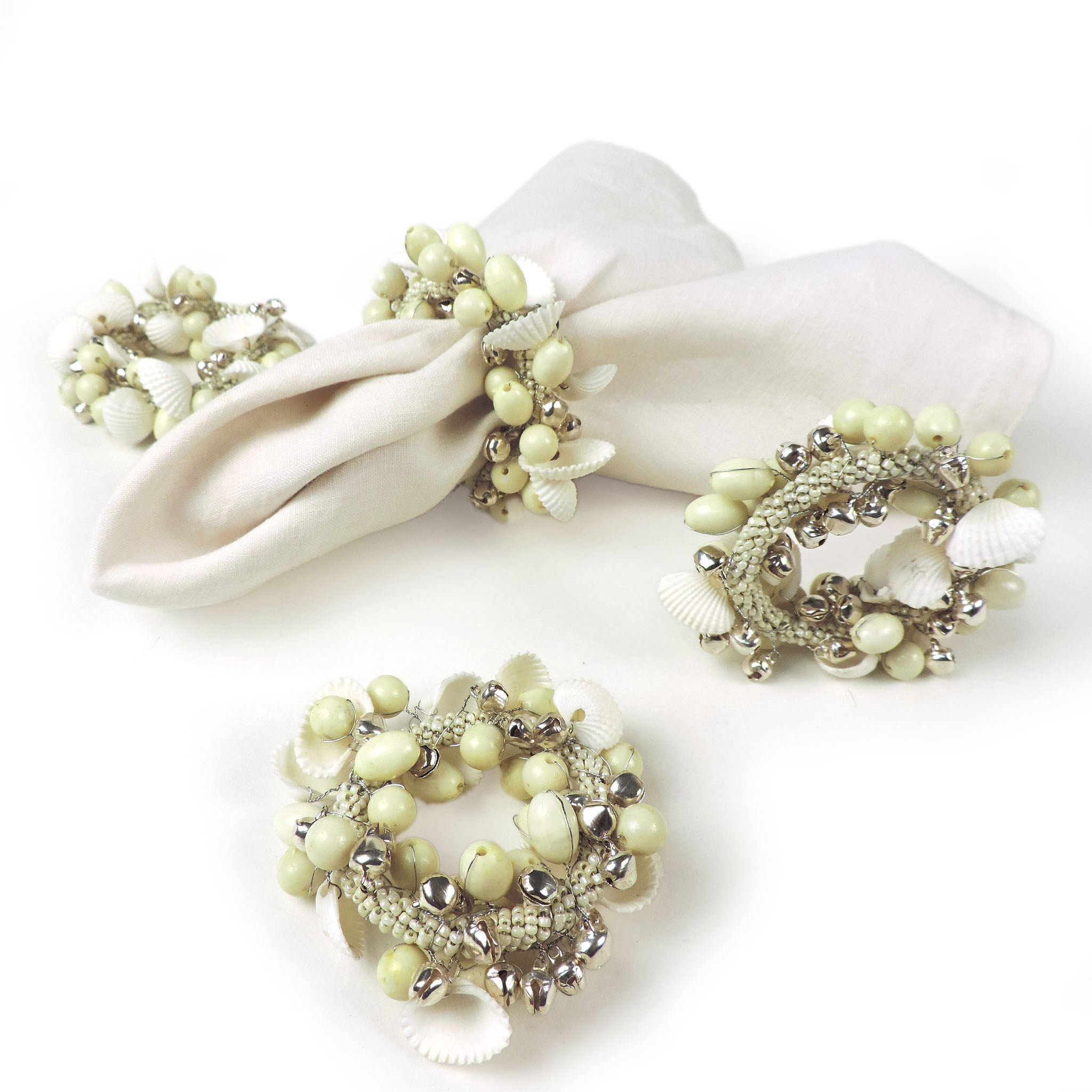 Dovecove Boho Shell and Bead Napkin Ring | Wayfair