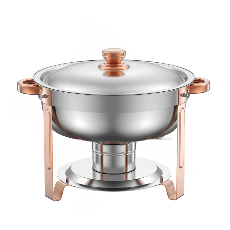 Ensemble de 5 chauffe-plat ronds 5 pte 4 pièces