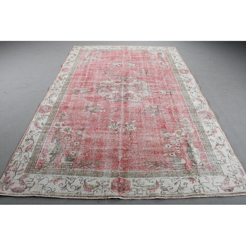 Tapis turc rétro en rouge pour salon