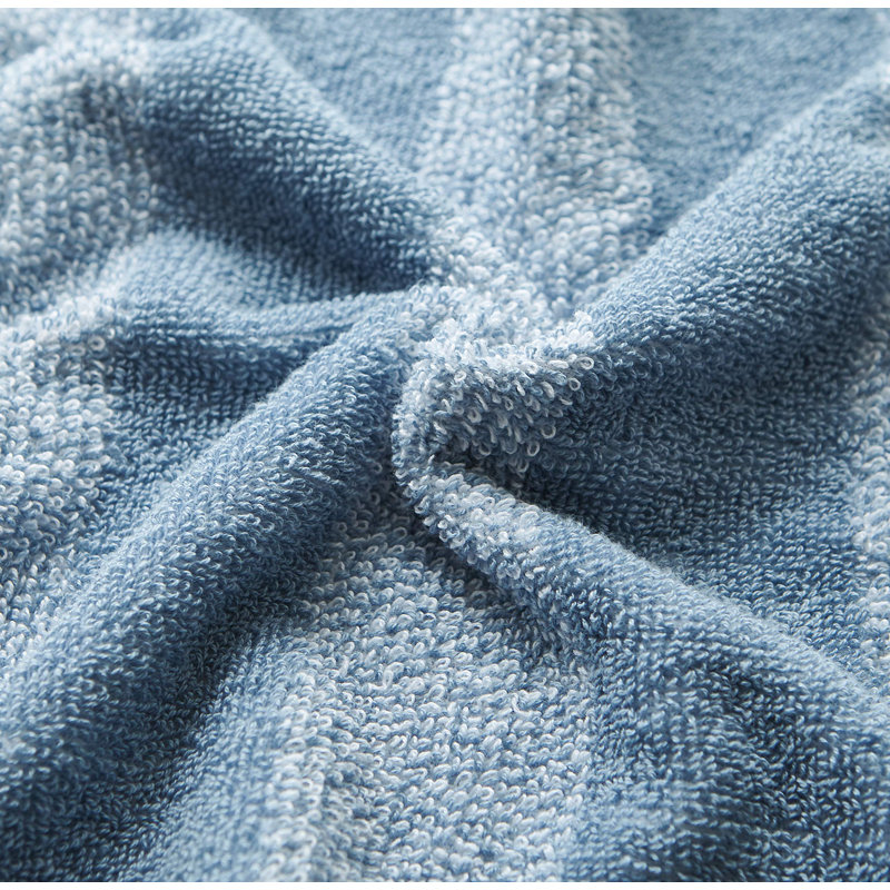 Blue Striped Cotton Coastal Hand Towel Set, 6 Pieces