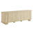 Overture 63” Oval Faux Travertine TV Stand In Travertine