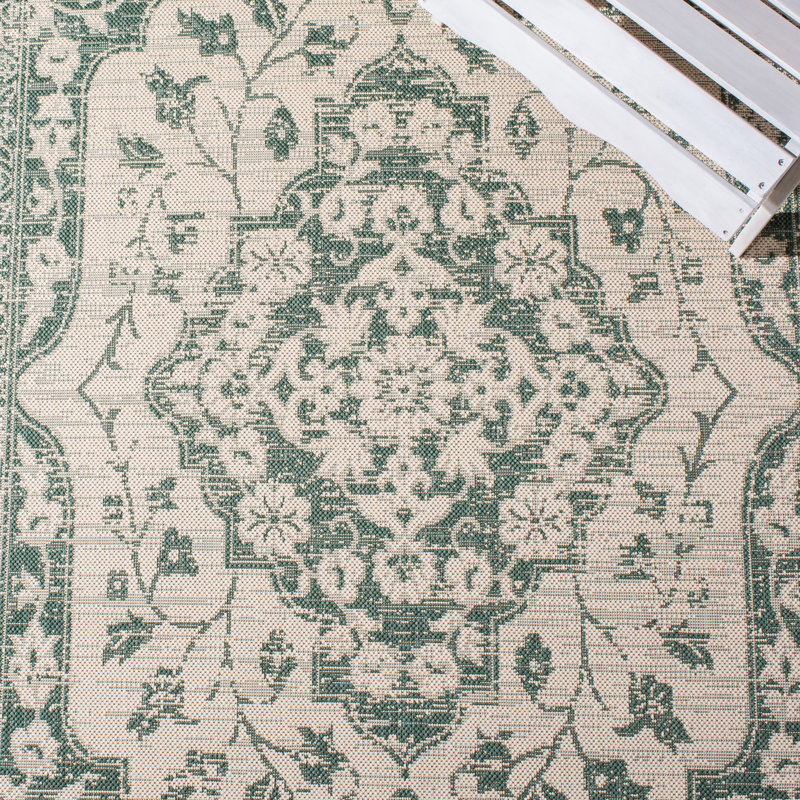 Tapis oriental intérieur / extérieur touffeté à la main Flynt, Rectangle 2 pi 7 po x 5 pi