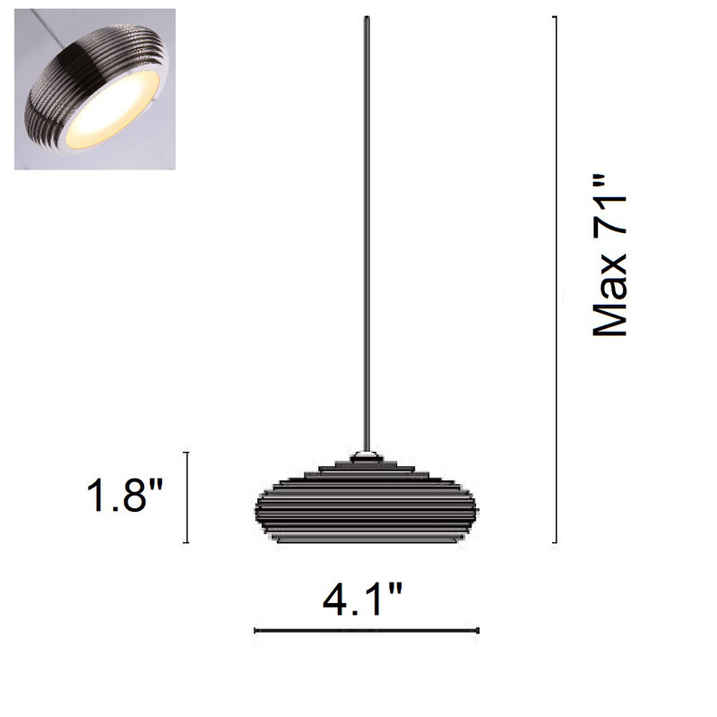 Wadley 4 - Light Cluster Pendant, Nickel