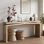 Console rustique en bois massif, canapé-lit d'entrée de style campagnard long pour le salon, le couloir et le canapé derrière un appartement