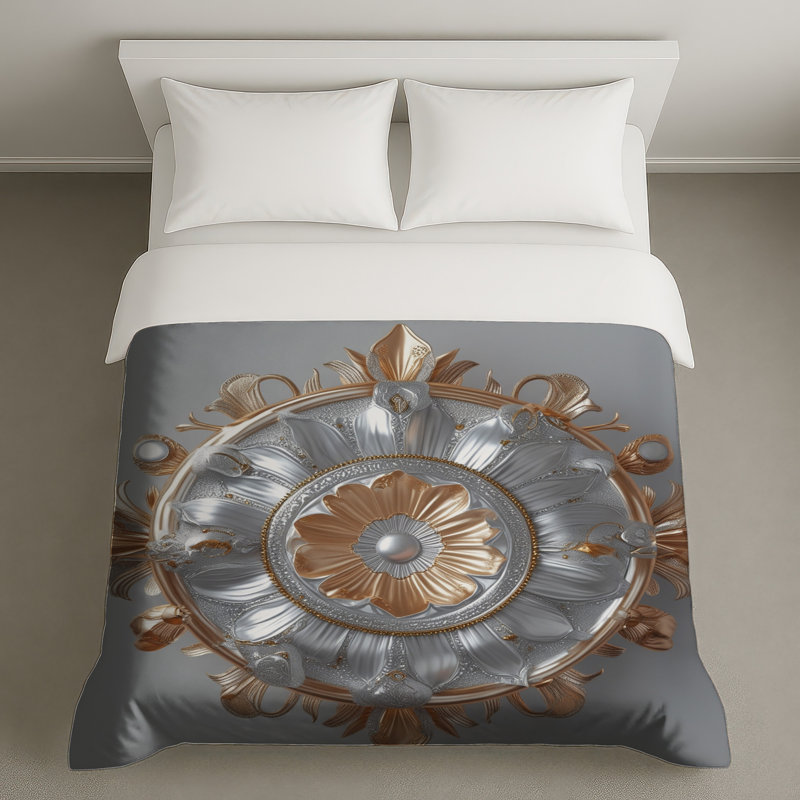 Housses de couette or et argent, Lit simple