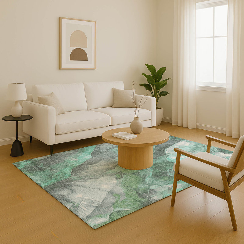 Premium Machine Washable Verlin AMF1787 Floral Rug, Rectangle 5' x 7'6"