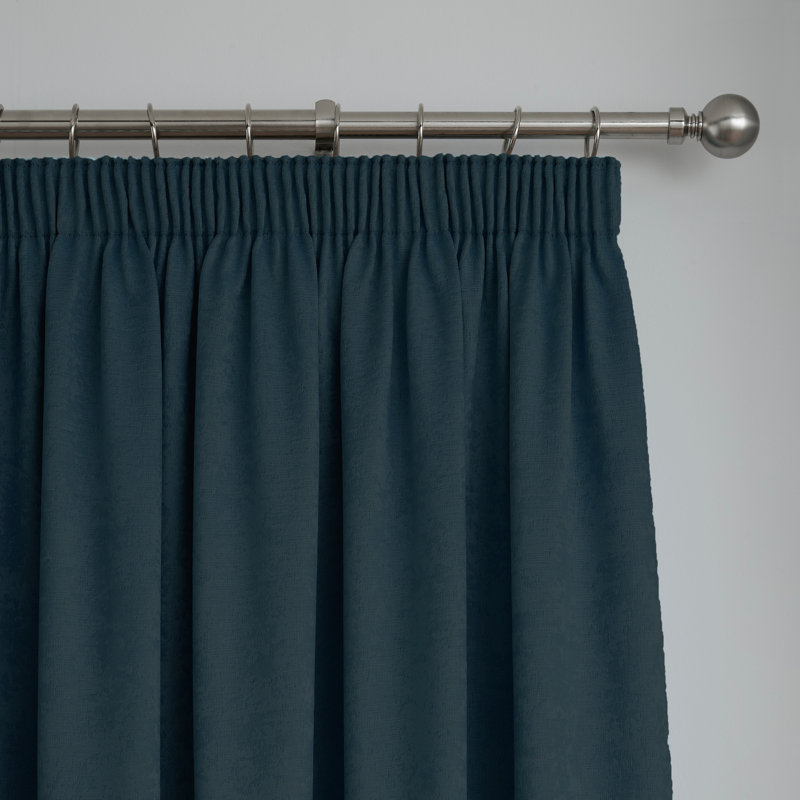 Galaxy Room Darkening Curtain Pair, Width 117 x Drop 137 cm, Navy
