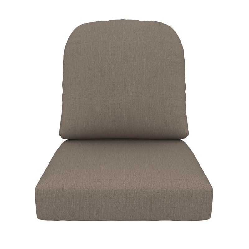 Amala Sunbrella® Outdoor Lounge Chair Seat/Back Cushion, Cast Shale Sunbrella® Plainweave
